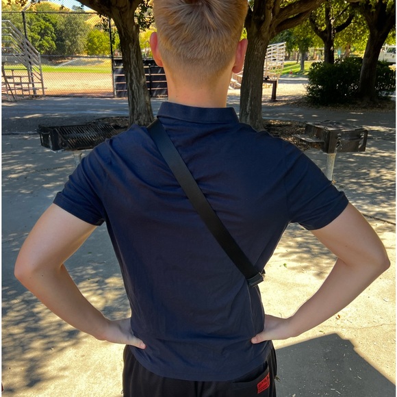 MICHAEL KORS MEN SIGNATURE LOGO POLO SHIRT TENNIS RUGBY NAVY BLUE MK CASUAL JOCK - Picture 13 of 16